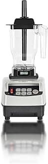 OmniBlend V Commercial Blender for Smoothies Shakes Cocktails, Heavy Duty 3-Speed, Self-Cleaning, Includes Multi-functional 2-in-1 Wet Dry Blades, 1.5 Liter BPA-Free Shatter-Proof Jar (White)