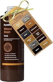 Furniture Clinic Wood Stain (Teak) – Fast Drying, Highly Concentrated, and Easy-to-Apply Wood Stain for All Indoor & Outdoor Wood – Water Based & Non-Toxic –500ml