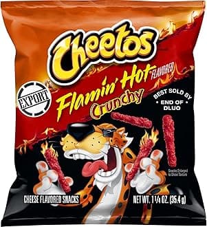 Cheetos Crunchy Flamin Hot Chips 1.25 OZ (35g) - Export