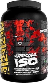 Hardcore ISO Whey Protein Powder Acts Fast to Help Recover, Build Muscle, Bulk and Strength, Uses Only Ingredients, 1.6 lb - Triple Chocolate