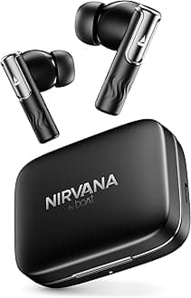 Boat Nirvana Ivy, 50dB Hybrid Active Noise Cancellation, 360º Spatial Audio,Fast Charge,App Support, v5.3 Bluetooth Earbuds, TWS Ear Buds Wireless Earphones with mic (Gunmetal Black)