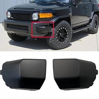 Front Bumper End Pad Matte Black Compatible with Toyota FJ 2007-2014Front Corner Bumper End Cap Replace for 52422-35060,52423-35050 Pair LH & RH