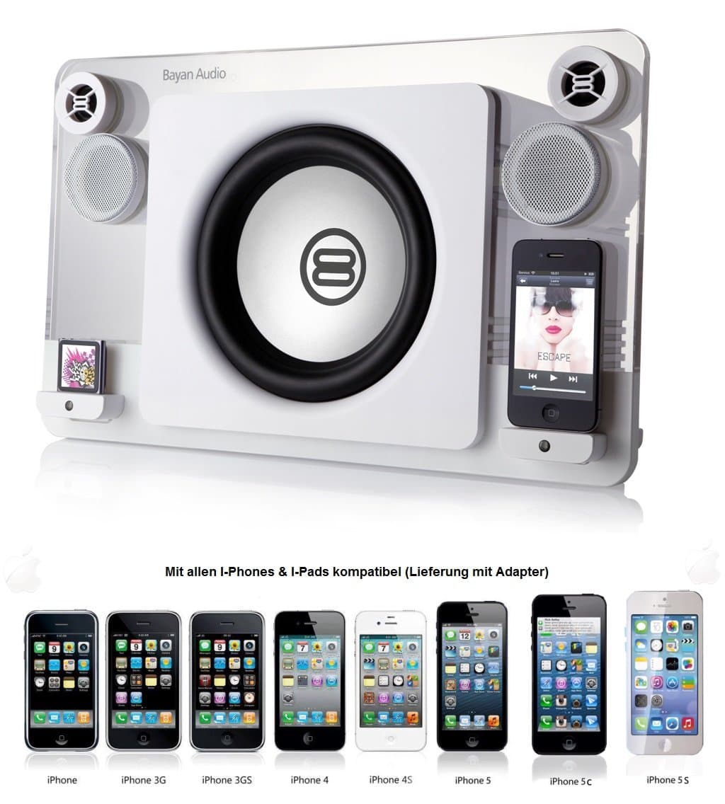 Bayan Audio 7 Speaker Dock - White