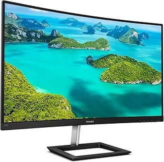 Philips 322E1C Gaming Monitor Curvo da 32", FHD LED VA Adaptive Sync 75 Hz, HDMI, Display Port, VGA, Flicker Free, Low Blue, Nero