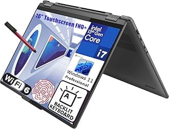 Lenovo Yoga 7i 16" Touchscreen FHD+ Business 2-in-1 Laptop Computer, 13th Gen Intel 12 Cores i7-1355U, 16GB LPDDR5 RAM, 1TB PCIe SSD, WiFi 6E, BT 5.1, Backlit KB, FR, Windows 11 Pro, BROAG Pen