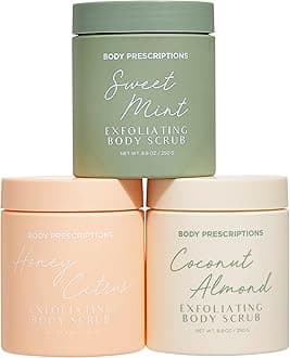 Body Prescriptions Body Scrub Trio (Honey Citrus, Coconut Almond, and Sweet Mint)
