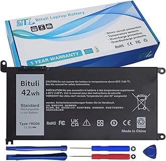 YRDD6 1VX1H Battery for Dell Inspiron 5482 5485 7586 3583 5491 5591 5481 3310 2-in-1 5593 5584 3493 3593 3793 5480 3582 5581 5590 3584 5493 5585 5594 5598 3501 P93G001 VM732 Vostro 3491 5490