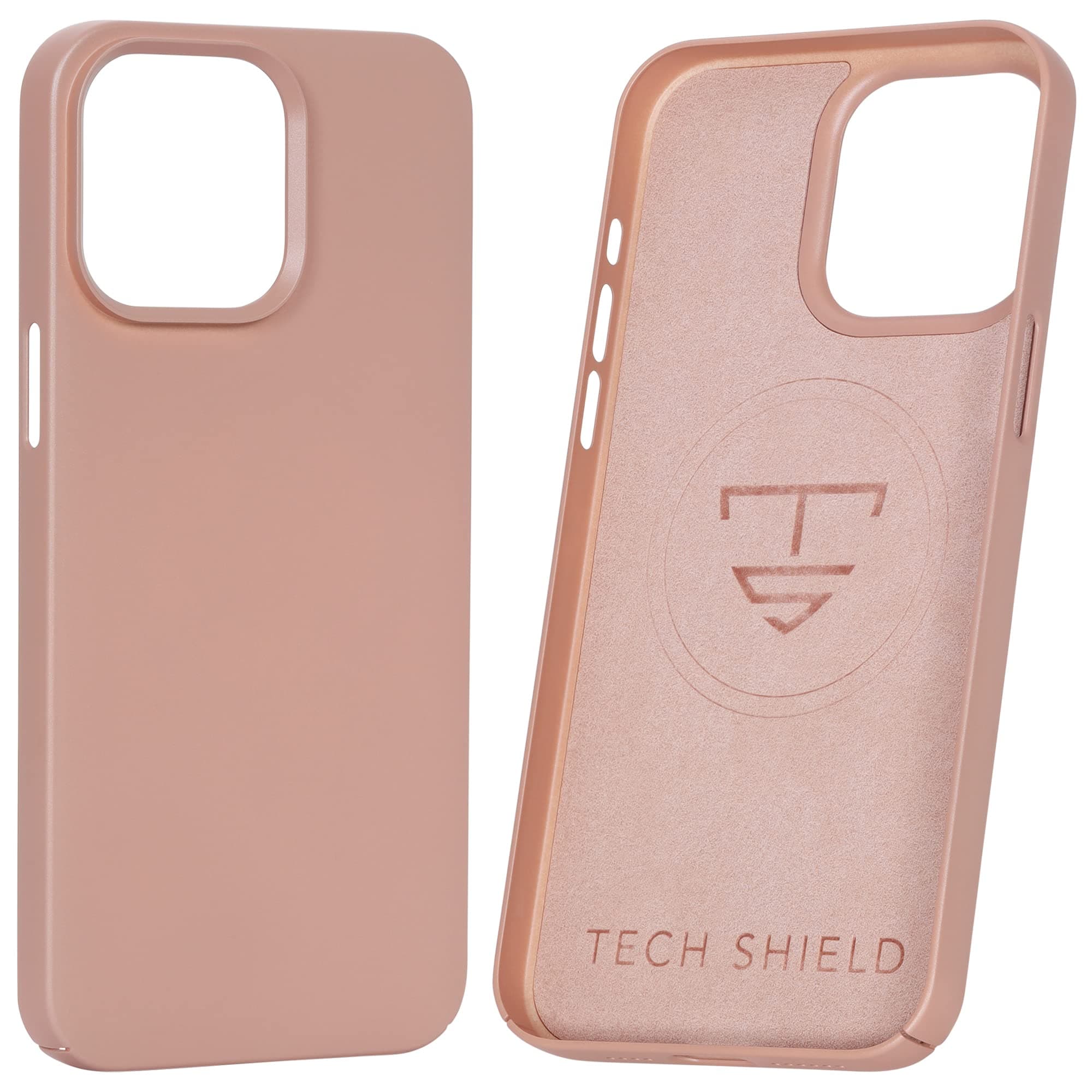 TECH SHIELDMinimalist MagSafe Compatible Case for iPhone 14 Pro Max – Minimalist Corporate Series [Ultra Thin, Embedded Magnet, Branding Free] Designed for iPhone 14 Pro Max 6.7 Inch (Blush)