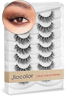 Dramatic Long Thick Faux Mink Lashes Pack Jiocolor Fluffy 3D Volume Eye Fake Eyelashes 7 Pairs Full Crossed Big Eye Lashes Pack DJ-31