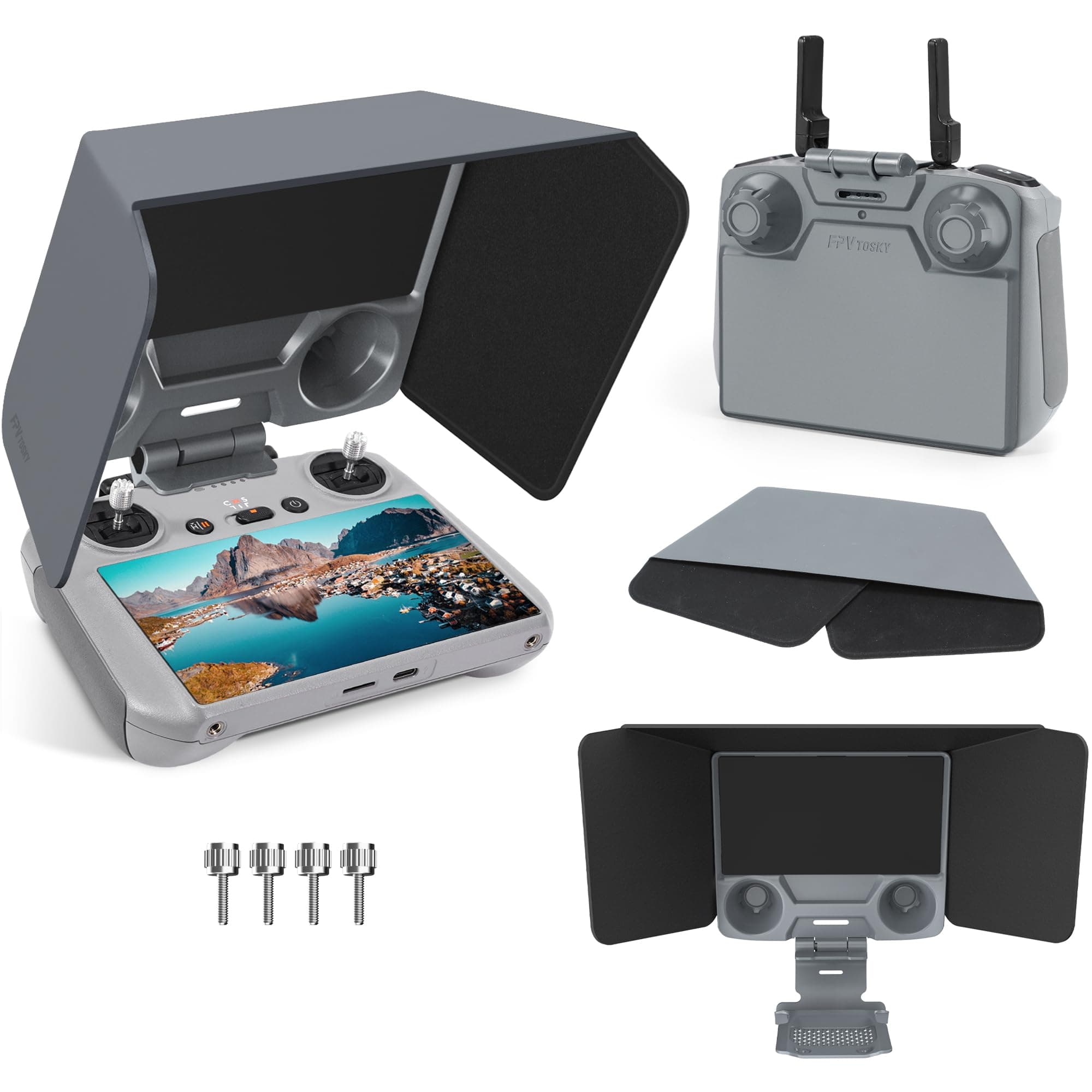 Fpvtosky Rc 2 Controller Sun Hood Cover For Dji Mini 4 Pro, Joysticks Protector Ari 3 Accessories, Pro Drone Screen Protection, Accessories