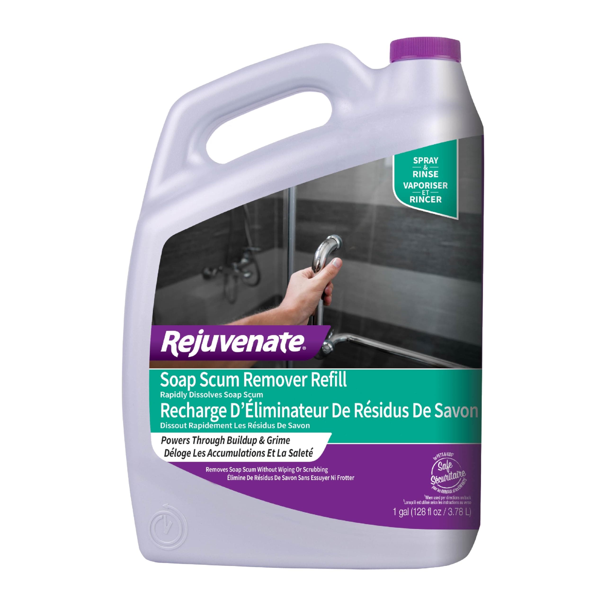 Soap Scum Remover Refill Easily Dissolves Soap Scum Without Scrubbing, 1 Gallon