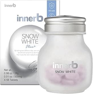 CJwellcare Innerb Snow White (28 Servings, 4 Weeks) - UV Damage and Antioxidant Care. Honeybush Extract, Vitamin C.