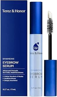TEREZ & HONOR Eyebrow Growth Serum - Natural Enhancing Serum for Thicker Eyebrows and Faster, Long, Full Growing Ties - 5ml