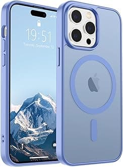SUPFINE Magnetic for iPhone 14 Pro Case (Compatible with MagSafe) (Military Grade Drop Protection) Slim Translucent Matte Shockproof with Anti-Fingerprint Phone Case,Blue Purple