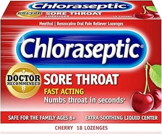 CHLORASEPTIC SORE THROAT LOZENGES - CHERRY 18's
