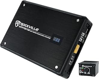 KRYPTON-M2 Mono Car Amplifier, 1 Ohm, 3000W, Class-D, EQ, Low Pass Filter, Dyno-Certified, Bass Remote, Perfect for Subwoofers and Car Audio