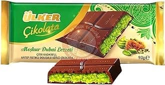 Dubai Chocolate Bar Pistachio Kataifi – Viral Dubai Chocolate with Knafeh and Pistachio Cream, 1 pack 93 gr by BAKKALIM UK