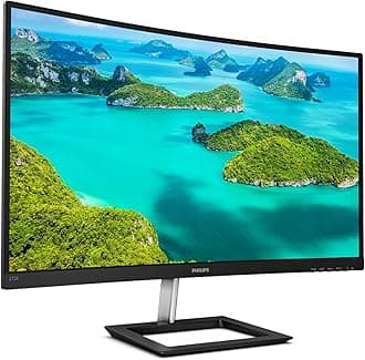 Philips 272E1CA - 27 Inch FHD Curved Monitor, 75Hz, 4ms, VA, AMD FreeSync, Speakers, FlickerFree (1920 x 1080, 250 cd/m², VGA/HDMI/DP)