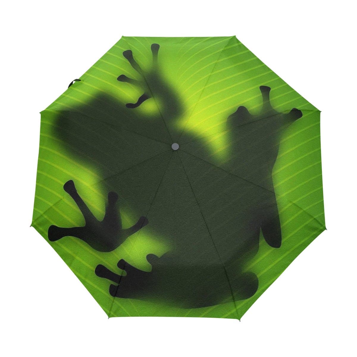 NaanleCute Red Eyed Tree Frog Auto Open Close Foldable Windproof Travel Umbrella