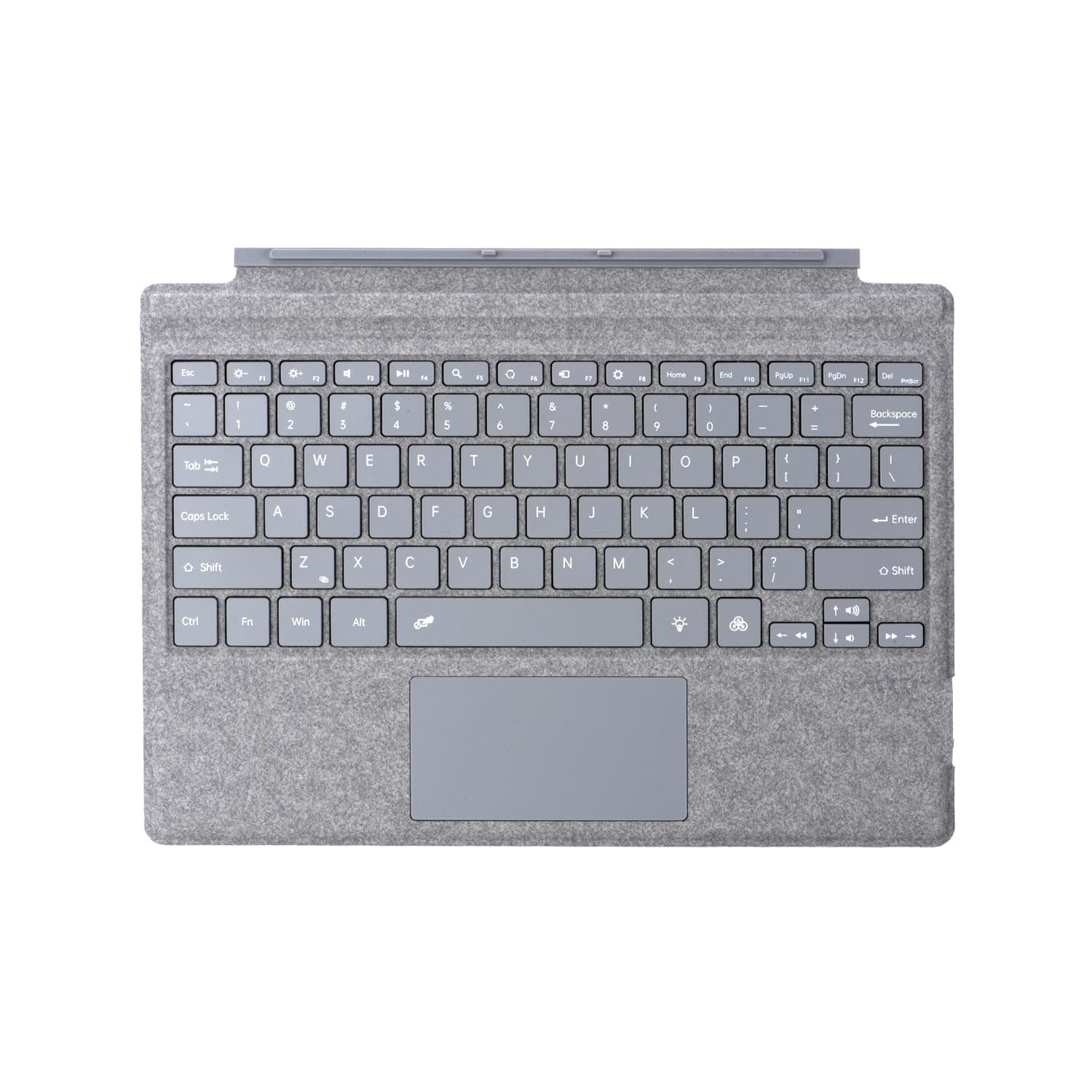 Type Cover for Microsoft Surface Pro 7 Plus/Pro 7, 12.3 inch, Ultra-Slim Wireless Tablet Keyboard with Multi Touchpad Bluetooth (Gray with Backlit)