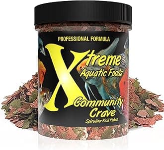 Xtreme Community Crave Flake - Krill & Spirulina Blend for Vibrant Colors, Immune Support and Digestive Health, Tropical & Freshwater Fish Nutrition – Premium Community Aquarium Food (2oz)