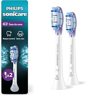 Philips Sonicare Genuine G3 Premium Gum Care Replacement Toothbrush with 2 Heads White HX9052/65