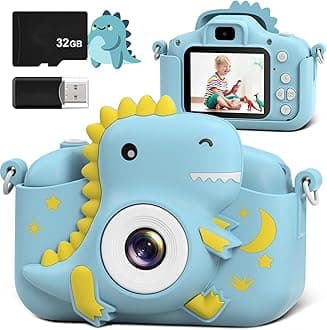 Kids Camera, GREENKINDER Kids Camera 2.0” Screen with 32GB Card, 20MP & 1080P HD Kids Digital Camera, Childrens Selfie Camera for 3-12 Years Old Boys and Girls Birthday Christmas Kids Toys Gifts