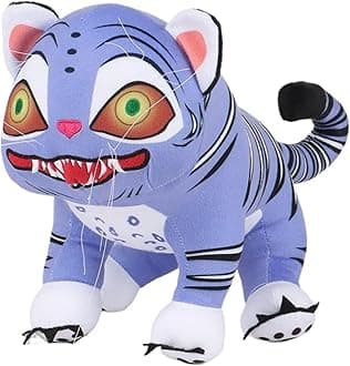 KUKUShining Kpop Demon Plush Toy, Cute Stuffed Animal Dolls Tiger Plushie for Fans Halloween Birthday Desktop Gifts(Tiger)