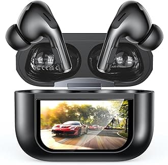 Wireless Earbuds, ANC/ENC Noise Cancelling Ear Buds with Smart Touchscreen Case, 48H Playtime for Sports & Working, Bass Stereo Sound, Bluetooth 5.4 Headphones for iPhone/Android