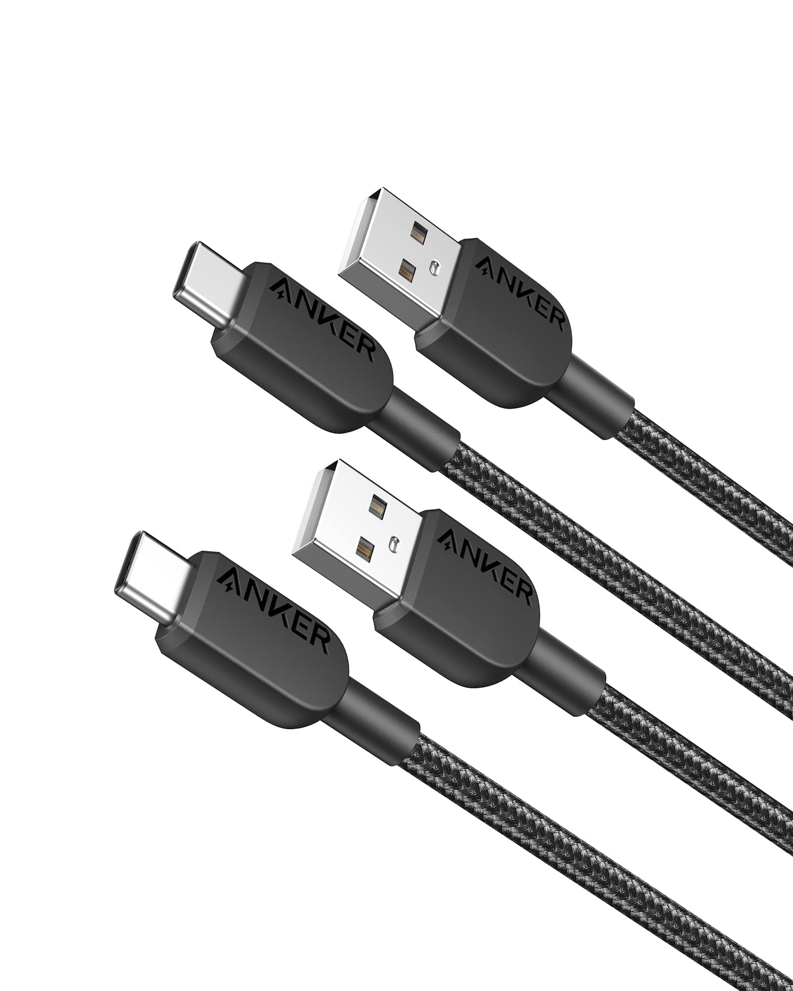 USB A to USB C Cable, Charger Cord (2 Pack, 3FT), for iPhone 17 Series,Samsung Galaxy Note 10/S10+ S10, LG V30 (Black)