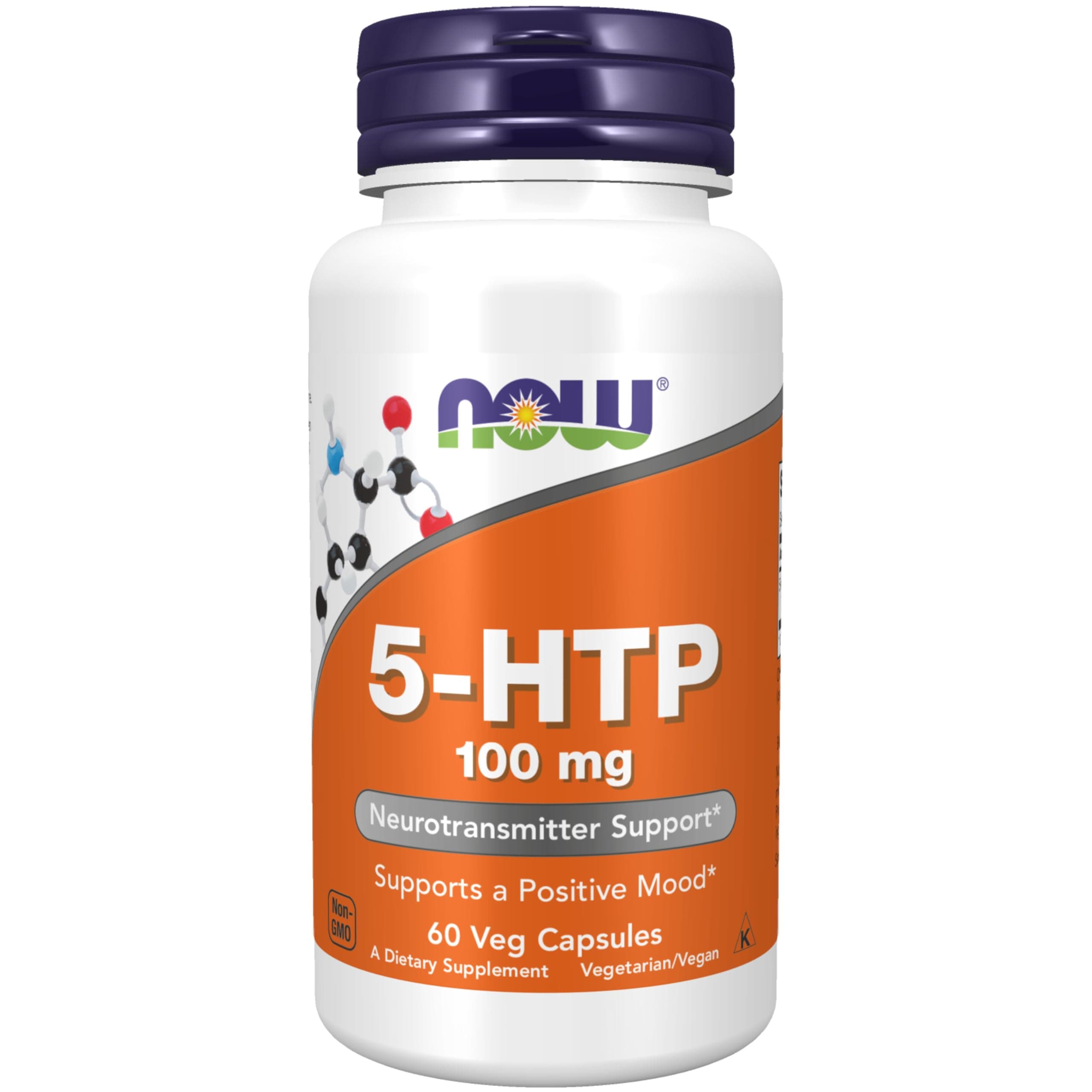 Now Supplements, 5-HTP (5-hydroxytryptophan) 100 mg, Neurotransmitter Support*, 60 Veg Capsules
