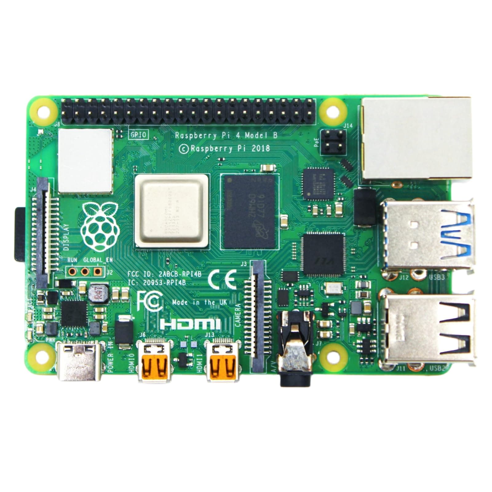 RasTech Raspberry Pi 4 8GB Model B 1.5GHz Quad-core Cortex-A72 64-bit,Support Dual 4K Display,PoE Enable,40-pin GPIO,Wireless LAN 2.4 GHz,Bluetooth 5.0,USB-C Power Supply Port