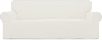 Easy-Going Stretch Sofa Slipcover 1-Piece Sofa Cover Furniture Protector Couch Soft with Elastic Bottom for Kids, Polyester Spandex Jacquard Fabric Small Checks (Sofa, Cream)