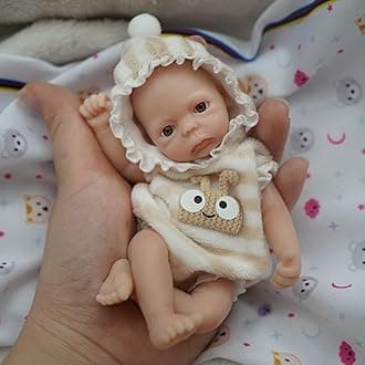 5.5 Inch Miniature Silicone Baby Full Body Reborn Baby Doll Eyes Open Realistic Newborn Doll Girl The Look Real Babies Anti Stress Soft Dolls