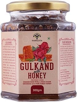 Vanalaya Natural Honey Gulkand | Sun-Cooked Damask Rose with Forest Honey 300gm