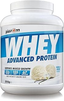 Per4m Protein Whey Powder | 67 Servings of High Protein Shake with Amino Acids | for Optimal Nutrition When Training | Low Sugar Gym Supplements (Vanilla Creme, 2010g)