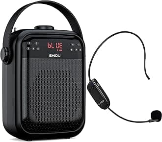 SHIDU Voice Amplifier Wireless, 25W Voice Amplifier for Teachers, Portable Voice Amplifier PA System Microphone for Teachers Tour Guide Classroom Presentation Meetings and Outdoors