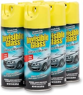 Invisible Glass 91163-6PK Premium Aerosol Glass and Window Cleaner for Auto and Home, Streak-Free, Ammonia-Free, Tint-Safe, 15 oz (Pack of 6)