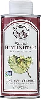 La Tourangelle, Roasted Hazelnut Oil, High-Oleic Oil Great for Baking, Stir-Frying, and Vinaigrettes, 8.45 fl oz