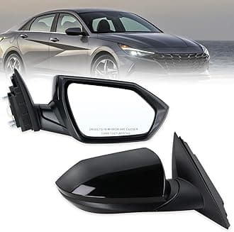 Right Passenger Side Mirror Compatible With 2021 2022 2023 2024 2025 Hyundai Elantra With Manual Folding Power Glass Black Replace#87620AA120(3Pins)