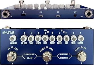 Multi Effects BASS Pedal,Cube Baby BASS with IR Loading 8 AMP Models, Multi Effects Processor for Electric Guitar,Delay Reverb Chorus Phaser