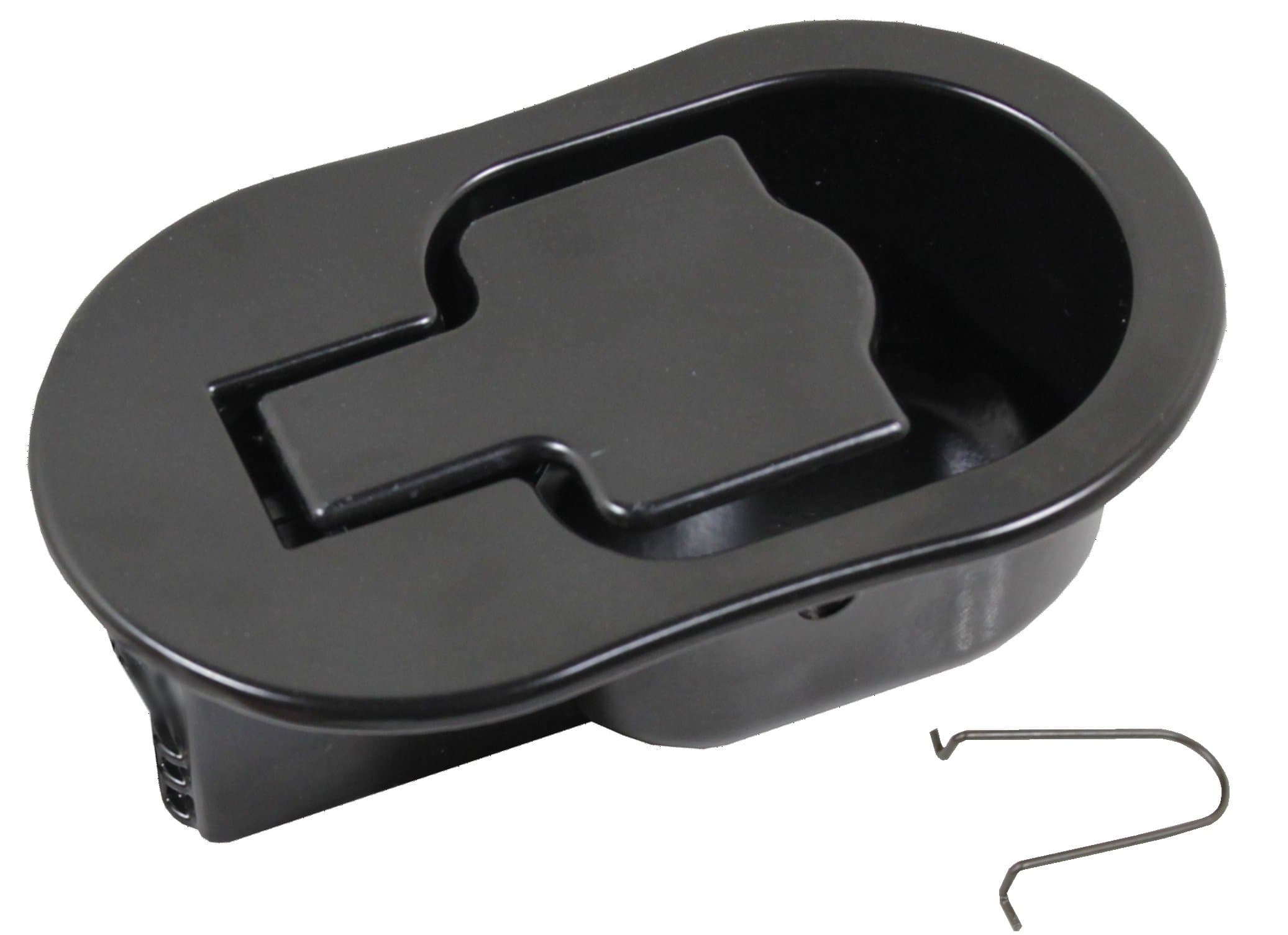 HANDLE COMES WITH CABLE HOOK Sturdy Large Oval Black Solid Aluminum Metal Pull Recliner Handle 4-3/8" by 2-5/8" fits Ashley and Other Manufacturer Brands.