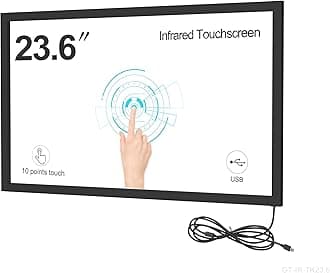 GreenTouch 23.6 inch Infrared IR Touch Screen Panel Overlay Kits with USB Plug and Play, 3mm thicknes Glass…