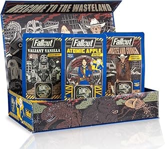 Bones Coffee Company Fallout Collector's Box Flavored Coffee, Low Acid Medium Roast Arabica Beans Coffee Gifts, Fallout Series Inspired, For Auto Drip and French Press,12 oz Pack of 3 Whole Bean