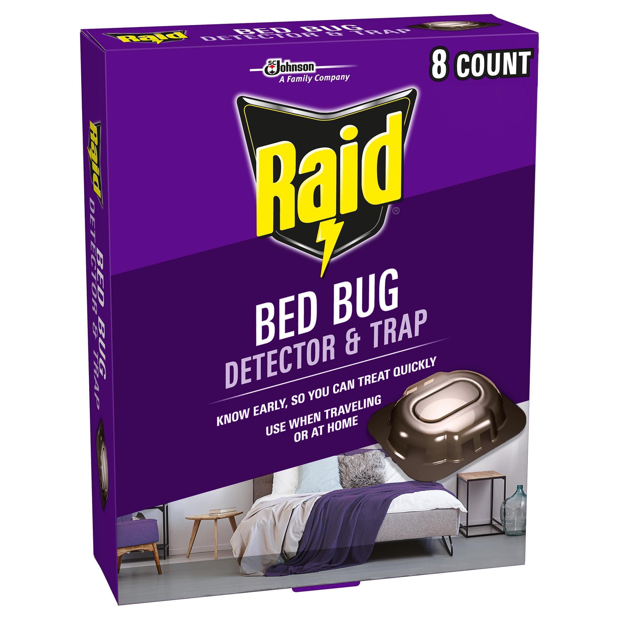 Bed Bug Detector And Trap, 8.0 Count,Black