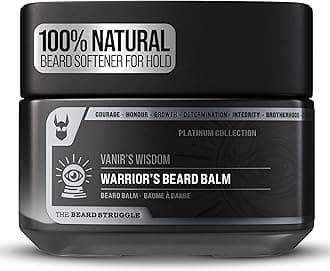 The Beard Struggle Warrior’s Beard Balm - Platinum Collection, Vanir's Wisdom - Non-Greasy Low-Hold Formula, Luxurious Cologne-Grade Fragrances 100% Natural and Plant-Based Ingredients - 50g