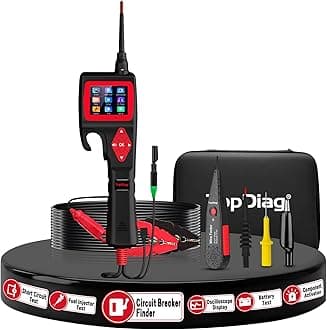 TopDiag P200 Power Probe Circuit Finder Car Circuit r 12V 24V Automotive 9-30V Relay r Digital Multimeter Oscilloscope & Injector Tool Diode r Voltage Detector