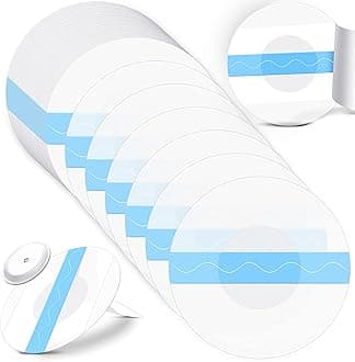 Nuanchu 48 Pack Sensor Covers Compatible with Freestyle Libre 1/2/3,Waterproof CGM Sensor Patches, Glucose Monitor Protector Long Lasting Without Hole (Blue)