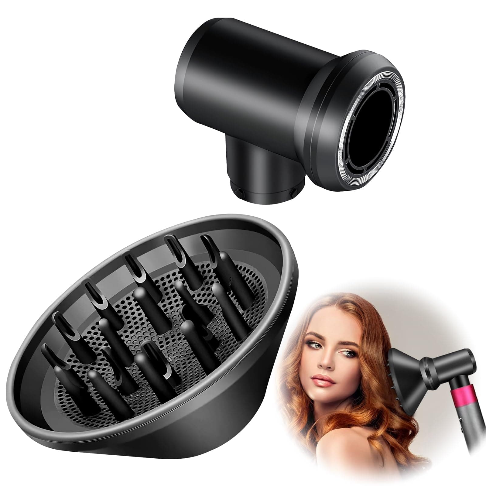 Diffuser and Adaptor for Dyson Airwrap Styler, for Airwrap Styler Converting to Hair Dryer