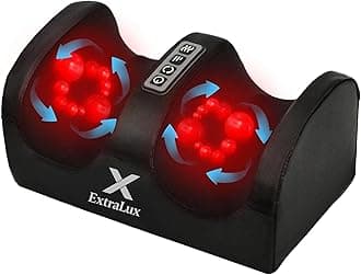 3D Shiatsu Foot and Calf Massager with Heat, Electric Leg Massager Machine, 3 Intensity Levels, Heat Therapy for Pain Relief, Black